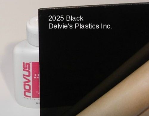 1/16&#034; 2025 Opaque Black Cell Cast Acrylic Sheet  12&#034; x 12&#034;