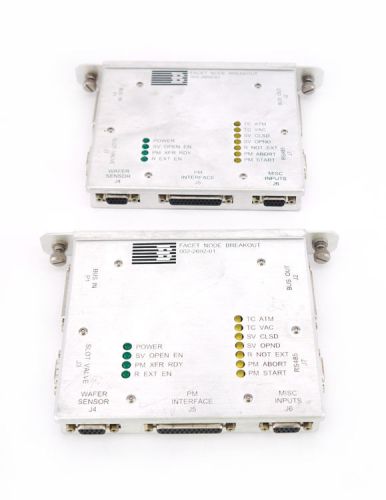 Lot of 2 Brooks Automation Facet Node Breakout 002-2692-01 Assembly Module