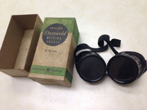 VINTAGE AMERICAN DURAWELD WELDING GOGGLES WITH BOX - Steampunk - Retro