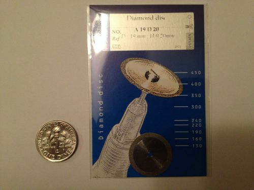 1 pcs Diamond Disc FOR CUTTING DENTAL, A19D20, 19mm x 0.20mm