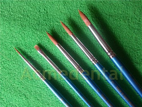 FreeShip 5 Pcs Dental Lab Porcelain Brush Pen #0 #2 #6 #7 #8 Skyists