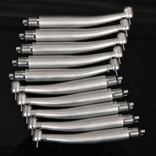 10PCS Dental LED Fiber Optic Handpiece E-generator Air Turbine 4 Hole