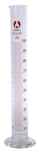 Glass graduated cylinder: 100ml  borosilicate for sale