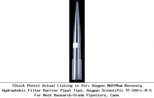 Axygen maxymum recovery hydrophobic filter barrier pipet tips, : tf-200-l-r-s for sale