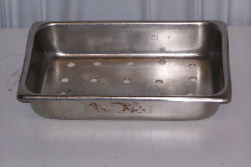 Stainless steel medical grade instrument tray 7 x 10 x 2 &#034; perforated for sale