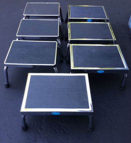 Safety Step Stool Lot of 7 Pedigo Chrome Medical Tattoo RV Non Slip Brewer NK