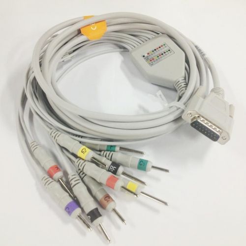 Nihon Kohden 10 Lead ECGEKG Cable with Leadwire  Din 3.0