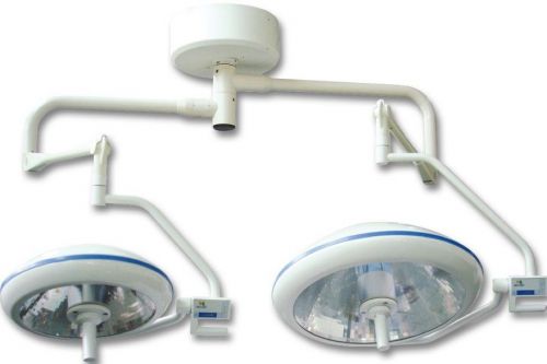 Dental Double-Head Ceiling Surgical Procedure Exam LED Head Light Surgery 120W