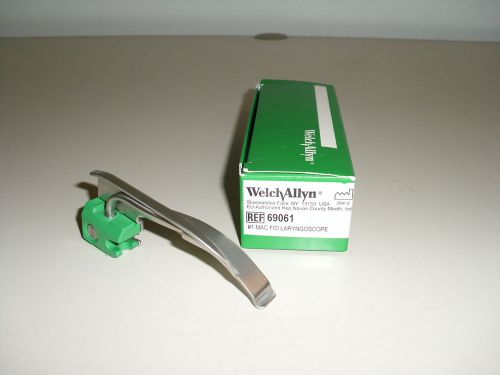 Welch Allyn 69061 #1 Macintosh Fiber Optic Laryngoscope Blade NEW