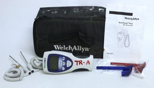 Welch allyn suretemp plus 692 digital electronic thermometer + 2 probes &amp; case for sale