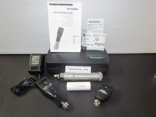 Welch allyn 3.5v retinoscope ophthalmoscope with ni-cad handle # 18320-c hls ehs for sale