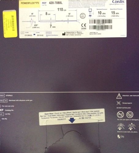 Cordis POWERFLEX P3 PTA Dilatation Cath, 6F  110cm x 7.0mm  REF: 420-7080L