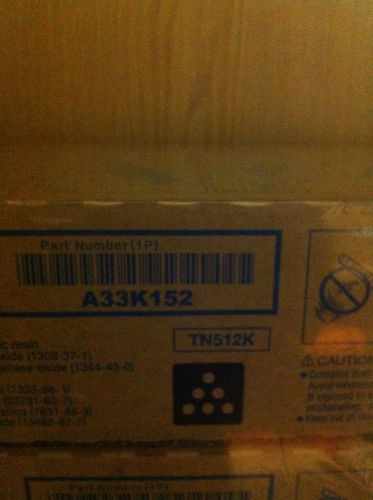 Genuine Konica Minolta TN512K Black Toner - TN512K - A33K152 FACTORY SEALED