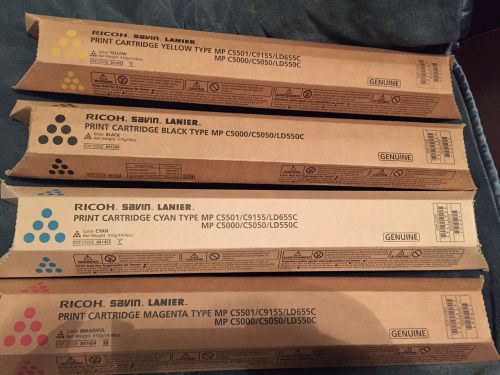 **OEM** RICOH SAVIN MP C5501 C9155 LD550C C5000 4 Pack - CMYK--NEW