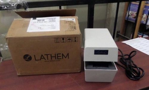 NEW LATHEM LTT Heavy-Duty Time/Date Document Stamp, 5-1/2 x 11 x 7, Cool Gray