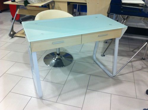 UFFICIO SCRIVANIA PORTACOMPUTER MOD. BYTE IN ACCIAIO 110X58X76 H ACERO CASSETTI