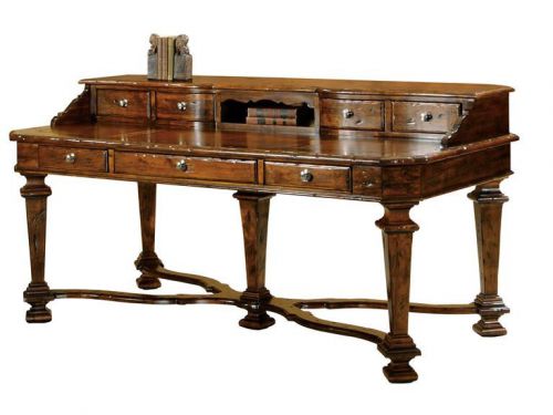 Warm Cognac Office Executive Writing Desk Table