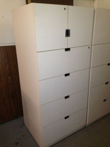 *4 drawer lateral size file w/ storage by steelcase office furn w/lock&amp;key* for sale