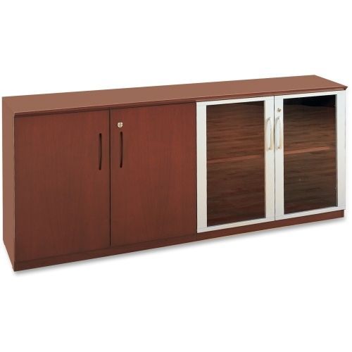 Doors for Veneer Low Wall Cabinet, 36w x 29-1/2h, Sierra Cherry/Glass, 4/Set