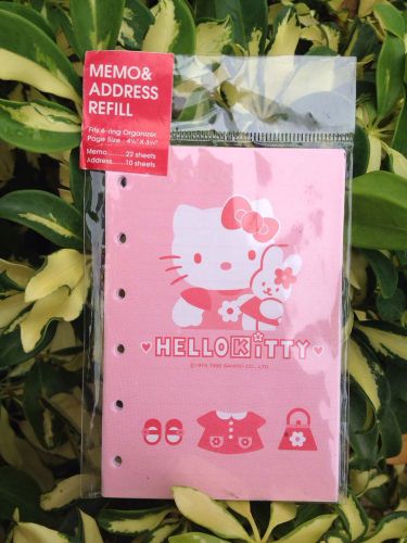 Hello Kitty Sanrio Memo &amp; Address-Phone Book Refill Pages, Stationery, RARE, NIP