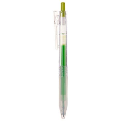 MUJI Moma Smooth writing Gel ballpoint pen Knock (Yellow green) 0.5mm Japan WoW