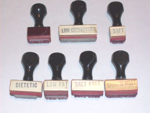 Lot of 8 vintage wood stamper