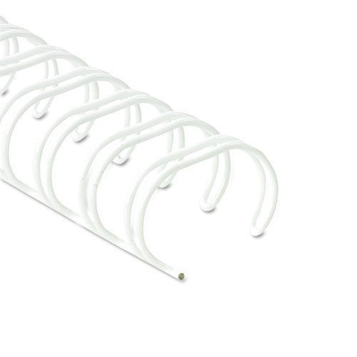 Wire Bindings, 3/8&#034; Diameter, 80 Sheet Capacity, White, 25/Pack