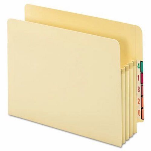 Globe-weis Standard File Pocket, End Tab, Manila, 3 1/2&#034; Exp., Letter (GLW65124)