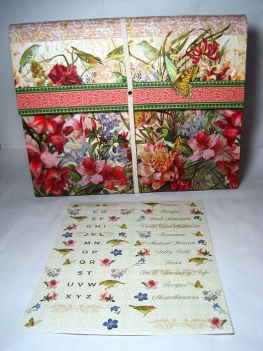 Punch Studio 13&#034; x 10&#034; Floral 12 Section Portfolio 55769 NNB