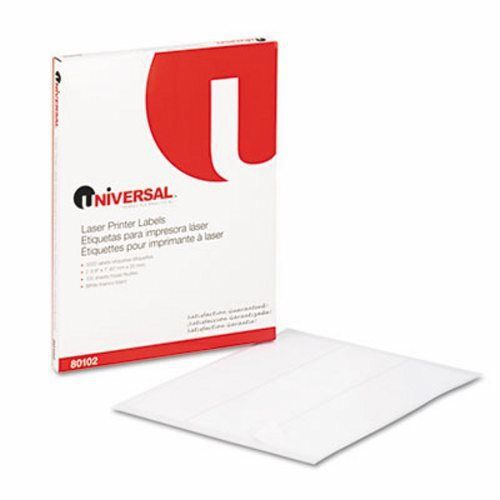 Universal Laser Printer Permanent Labels, 1 x 2-5/8, White, 3000/Box (UNV80102)