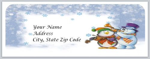 30 Snowman Personalized Return Address Labels Buy 3 get 1 free (bo132)