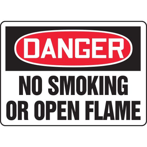 Danger no smoking sign, 7 x 10in, plstc msmk120vp for sale