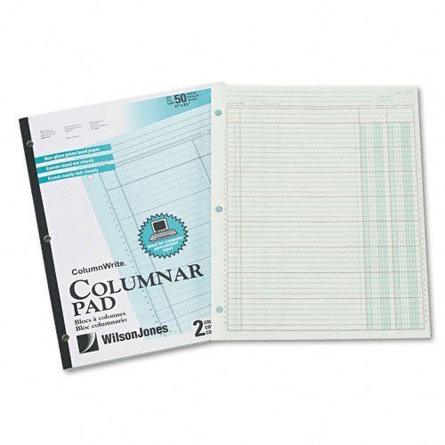 Wilson Jones Side-bound Punched Columnar Pads - 50 Sheet[s] - 11&#034; X (g7202a)