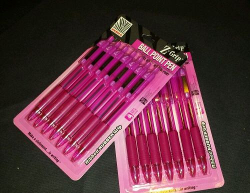 Zebra retractable ballpoint PINK ink pen pack of 7