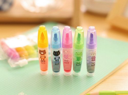 6pcs Highlighter Fluorescent Marker Pen Stationery Mini Chalk Blackboard Stick