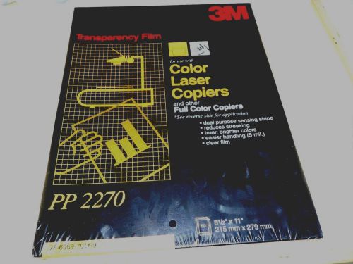 3M TRANSPARENCY FILM FOR COLOR LASER COPIERS PP2270 SEALED