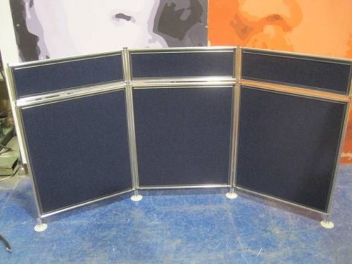Expoframe trade show display system w/ wheeled case tabletop 3 section portable for sale