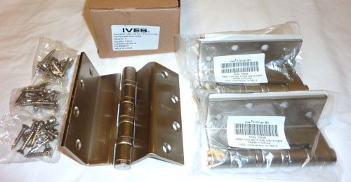 3 Ives 5BB1HW SC 5&#034; 646 US15 NRP Full Mortise Swing Clear Hinges SATIN NICKEL