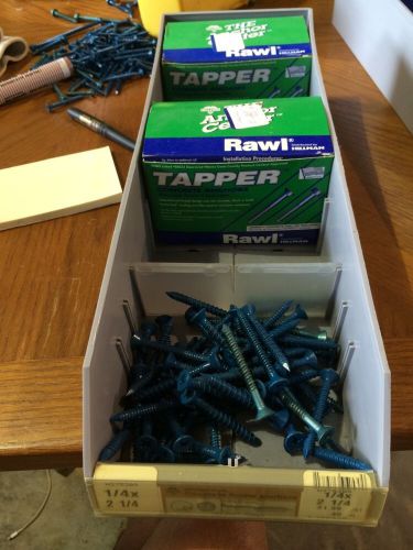 LOT OF 264 HILLMAN Concrete screws 1/4&#034; X 2 1/4&#034; PHILLIPS HEAD