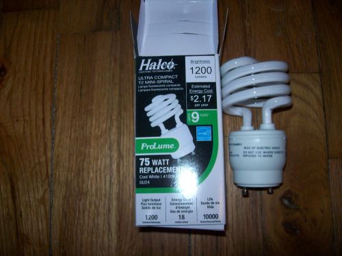 2 HALCO ULTRA COMPACT T2 MINI-SPIRAL 1200 LUMENS FLORESCENT 18 WATT BULB