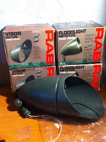 Lot 2 rab lighting hb101vg quartz curve ground floodlight floodlamp visors inc. for sale