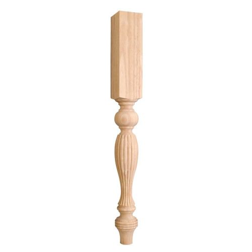 Tapered, fluted wood post (island leg). 3-3/4&#034; x 3-3/4&#034; x 35-1/2&#034;-  p4 for sale