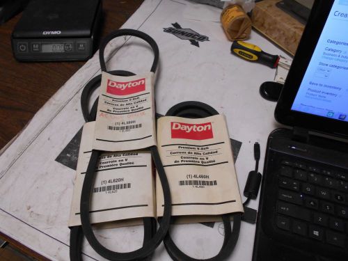 NEW DAYTON PREMIUM V-BELT MIX LOT 4L460H, 4L620H, 4L380H