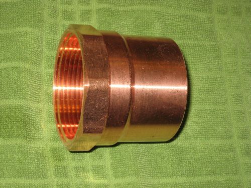 NIB LOT OF 1 - 2 1/2 INCH COPPER X FEMALE ADAPTER