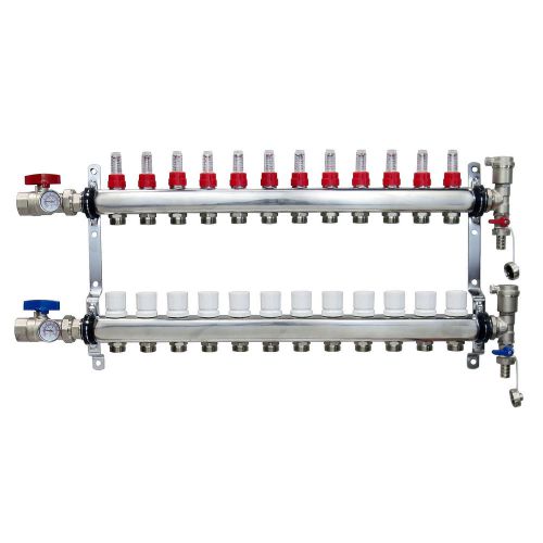 12 - loop/port stainless steel pex manifold radiant heating for sale