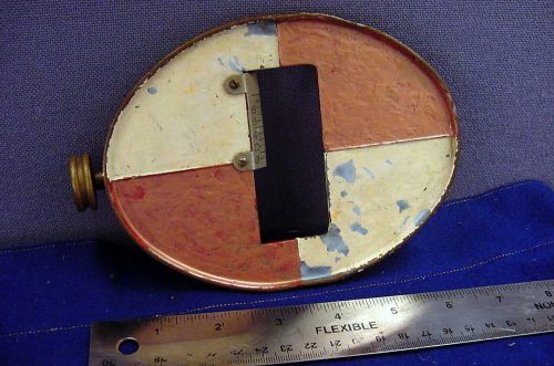 VINTAGE DIETZGEN SURVEYOR&#039;S BRASS OVAL TARGET - USED WITH SURVEYORS LEVELING ROD