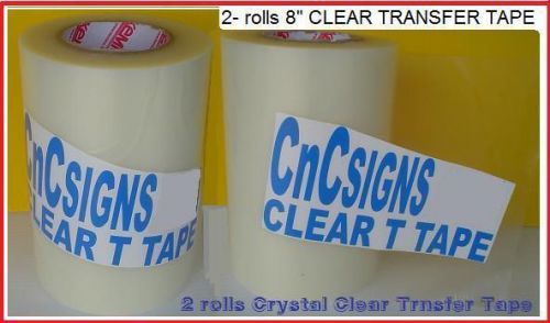 2 rolls 8&#034; CLEAR APPLICATION TRANSFER Poli TAPE 300&#039; Vinyl cutter PLOTTER FRESH