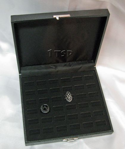 New 36 Slot Velvet Ring Jewelry Display Tray Case Box - Great for Travel