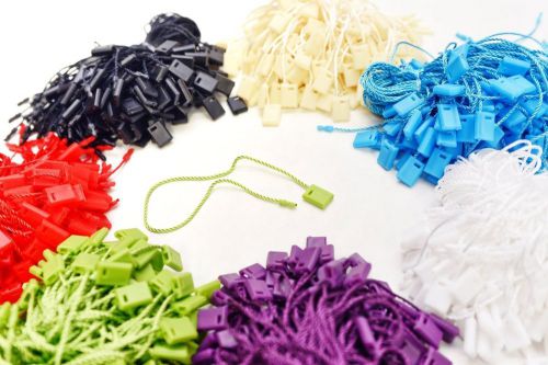 8&#034; 7000 pcs mix color hang tag nylon string snap lock pin loop fastener hook tie for sale