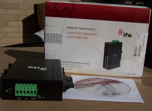 GE INTERLOGIC MC-4TX2FX 4+2 PORT FAST ETHERNET INDUSTRIAL MEDIACONVERTOR MM